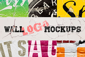 Vintage Wall Logo Mockups