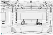 TV Studio Collection Vol 6 - 2 PCS, an Architecture 3D Model by akerStudio (Thumbnail 22 of 98)