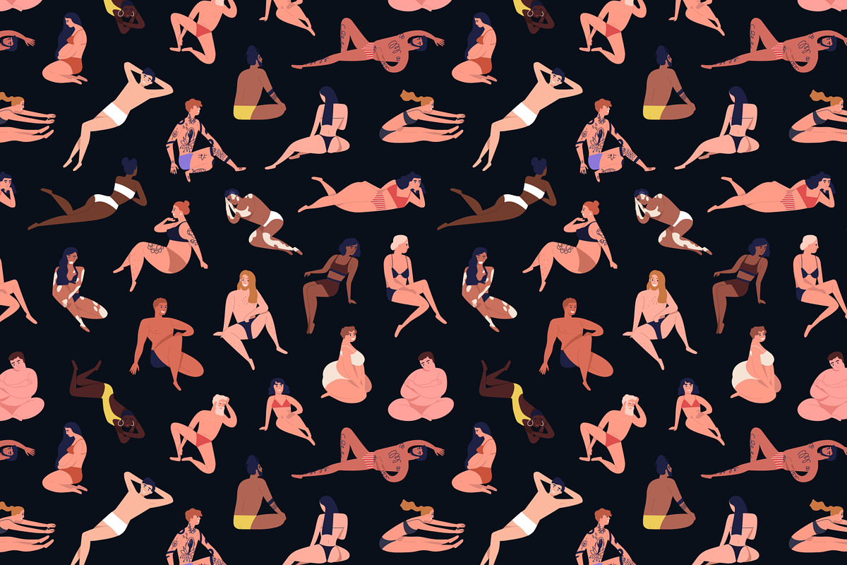 Body diversity seamless patterns, a Pattern Graphic by Good Studio (Photo 4 of 9)