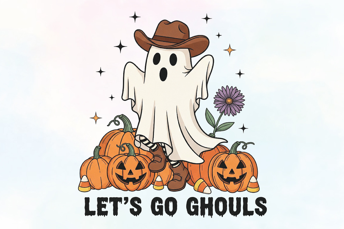 Let’s Go Ghouls Halloween PNG, an Illustration by CraftArtStudio (Photo 1 of 4)