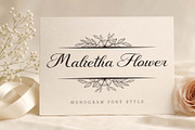 Malietha Flower Monogram, a Handwritten Font by Yoga Letter (Thumbnail 1 of 7)