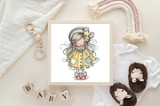 Whimsical Christmas Girl Clipart, an Illustration by CraftArtStudio (Thumbnail 6 of 6)
