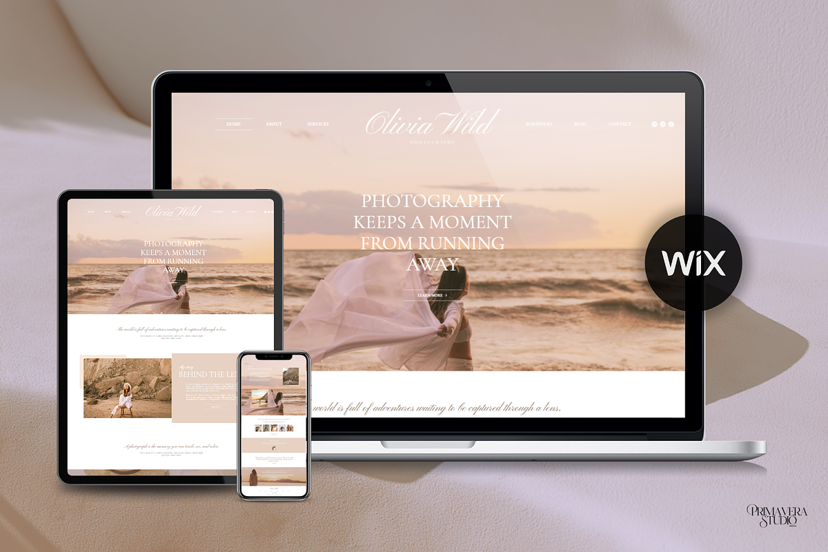 Wix Photography Website Template, a Wix Template by Primavera Studio Design (Photo 7 of 9)