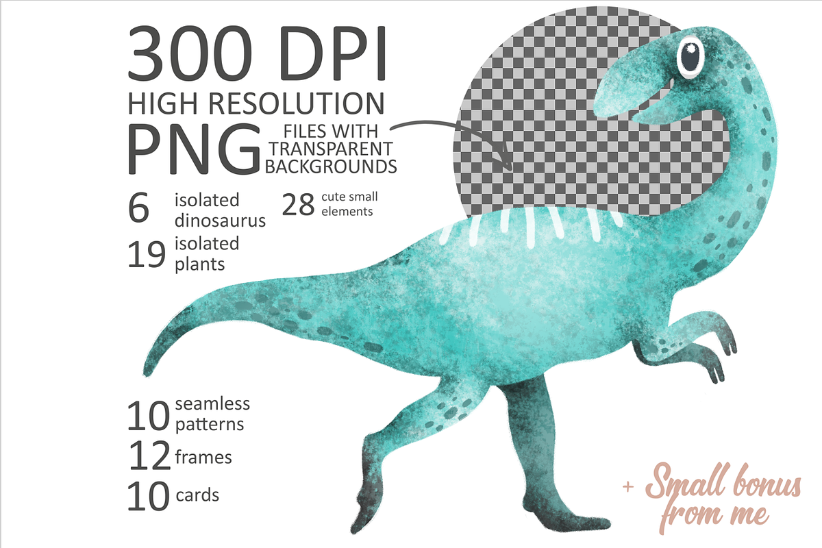 Dino Time Illustrations Set, an Animal Illustration by Tanino Illustrations