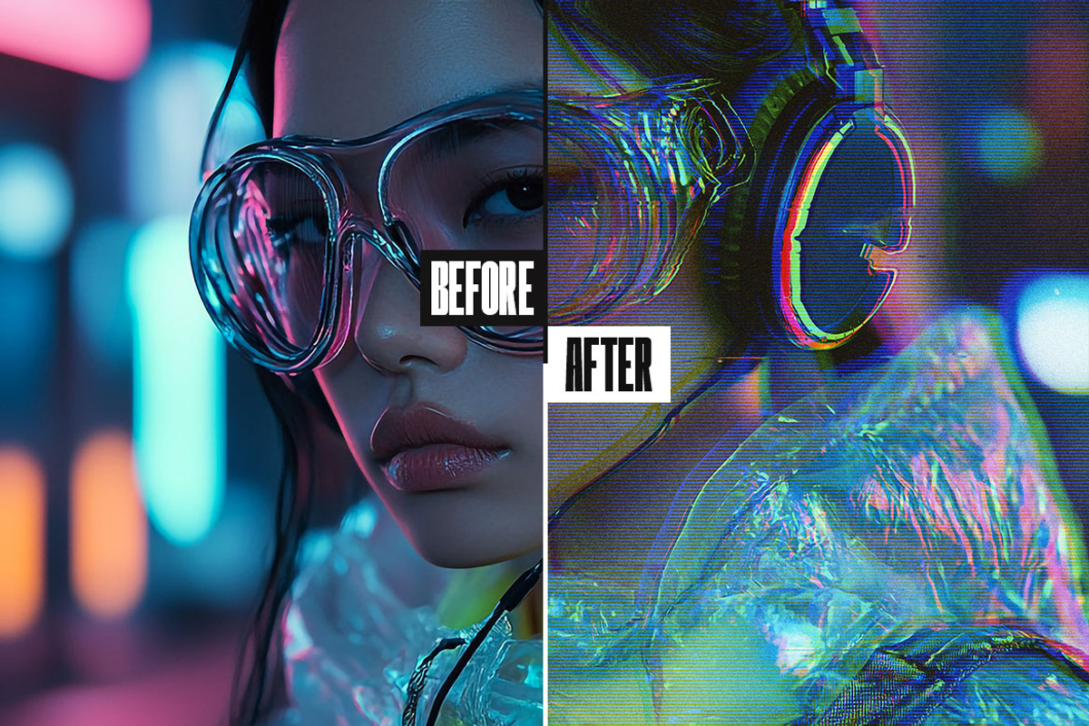 Glitch Photo Effect, a Layer Style Add-On by iDoodle Studio (Photo 2 of 4)