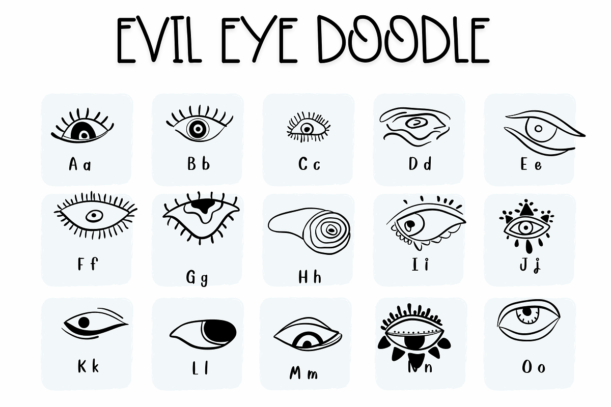 EVIL EYE Doodle | Symbols Fonts preview 2