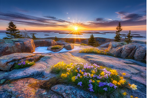 A beautiful sunrise can be seen from, a Nature Photo by ZinetroN