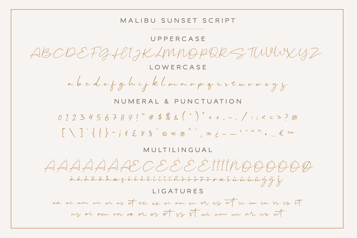 Malibu Sunset - A Beautiful Font Duo, a Script Font by Craft Supply Co. (Photo 10 of 10)