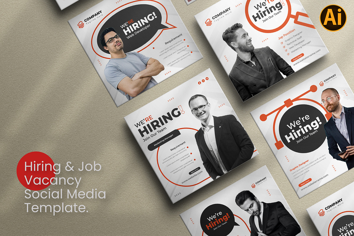 Hiring Job Vacancy Social Media Post