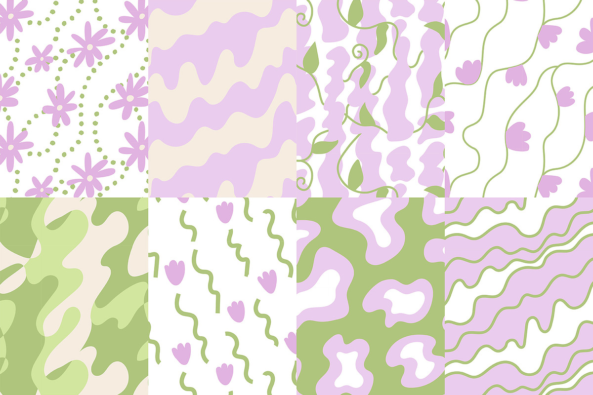 Y2K Wavy Patterns collection, a Pattern Graphic by Felizabeth Design (Photo 10 of 13)