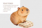 Halloween Capybara Clipart, an Animal Illustration by MockupWizard (Thumbnail 4 of 5)