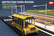 Low Poly High School Building, an Architecture 3D Model by multimedia4ds (Thumbnail 9 of 13)