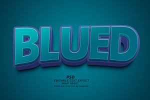 Blued PSD 3D Editable Text Effect