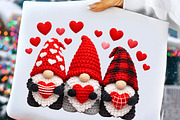 Faux Yarn Valentine’s Day Gnome PNG, an Illustration by DreamCafeArt (Thumbnail 5 of 8)
