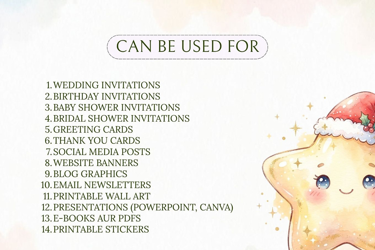 Cute Christmas PNG Clipart, a Decorative Illustration by Arslan (Photo 8 of 9)