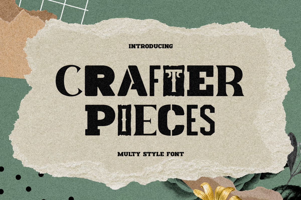 Crafter Pieces - Multy Style Font, a Font by PutraCetol Studio (Photo 1 of 11)