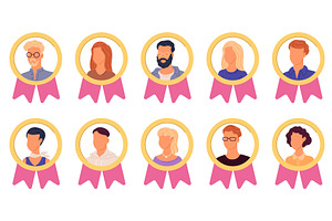 Male and female characters inside, a Person Illustration by Vectorbuum