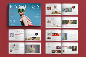Fashion Magazine Template Landscape, a Magazine Template by E-Type