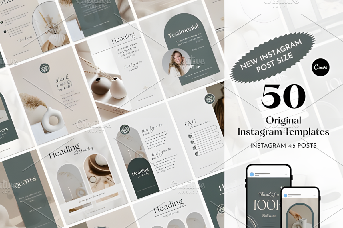 New Instagram Post Size Templates, a Social Media Template by Ink Gallery (Photo 1 of 6)