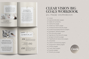 Vision & Goal Setting Workbook Canva