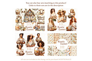 Rustic Easter Clipart | Black Girls, a Seasonal Illustration by GlamArtZhanna (Thumbnail 2 of 4)