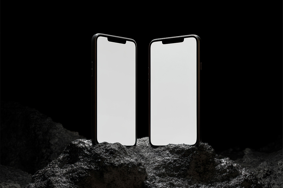 Smartphone Mockup - Rock Scene Duo, an iPhone Mockup by Mego-studio (Photo 3 of 3)