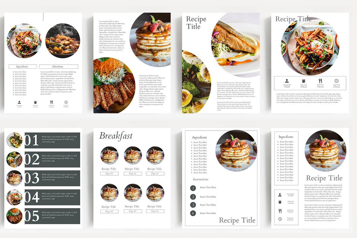 Recipe Book Template Bundle, a Templates & Theme by Marketing Templates Co. (Photo 4 of 18)
