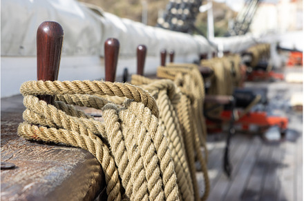 Ship's tackle in a battle ship -, a Transportation Photo by Barcelona_dreams