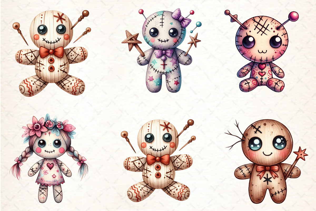 Watercolor Voodoo Doll, an Illustration by DreamCafeArt (Photo 3 of 6)