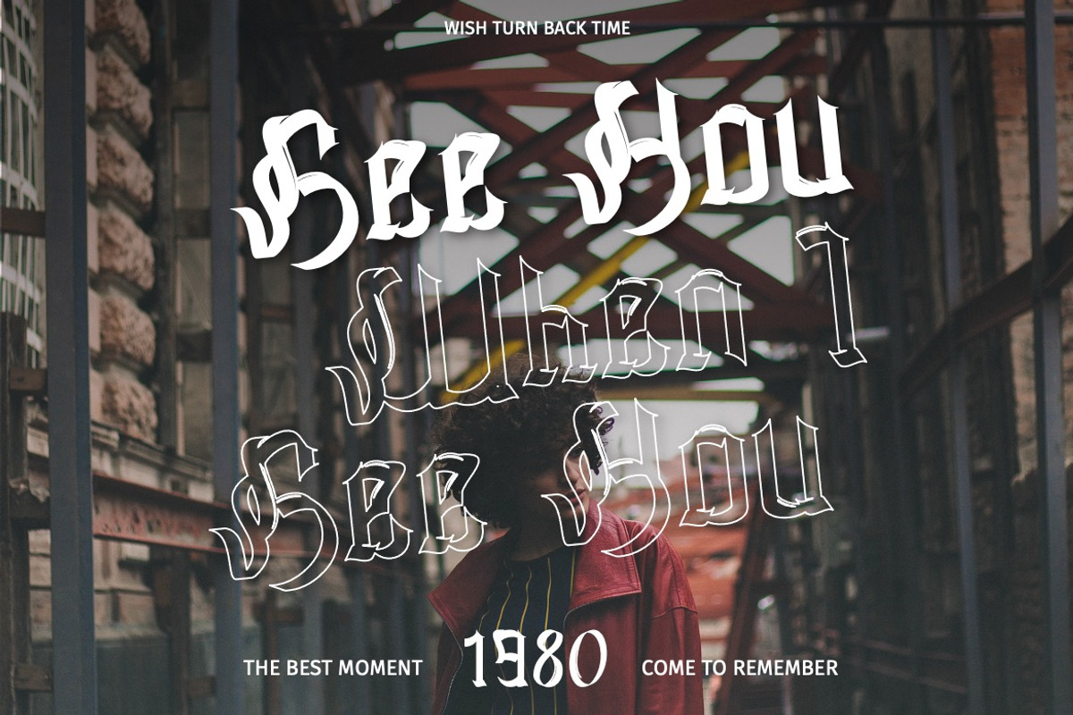 Huffles - Display Blackletter Font, a Blackletter Font by Dhabee (Photo 15 of 16)