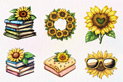 Sunflower Mothers Day Clipart Bundle, an Illustration by CreationArt (Thumbnail 2 of 5)