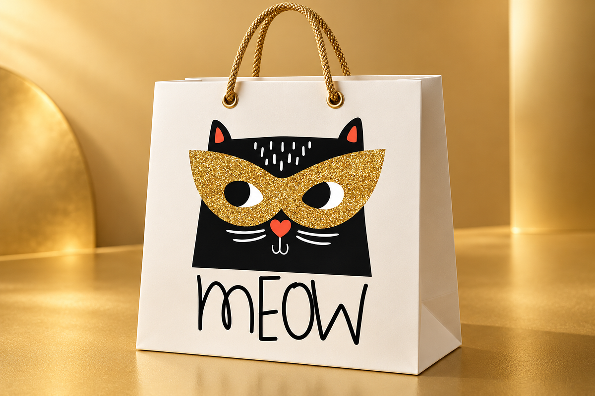Party black cat. Birthday card print, an Animal Illustration by StudioLondon (Photo 1 of 3)