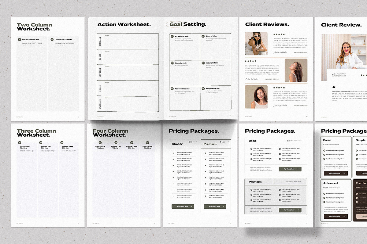 Premium Workbook Templates For Canva, a Marketing Template by AndrewPixel (Photo 9 of 12)