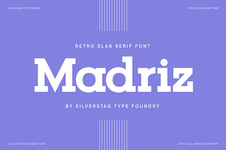 Madriz Black - Retro Slab Serif Font, a Slab Serif Font by SilverStag Type Foundry