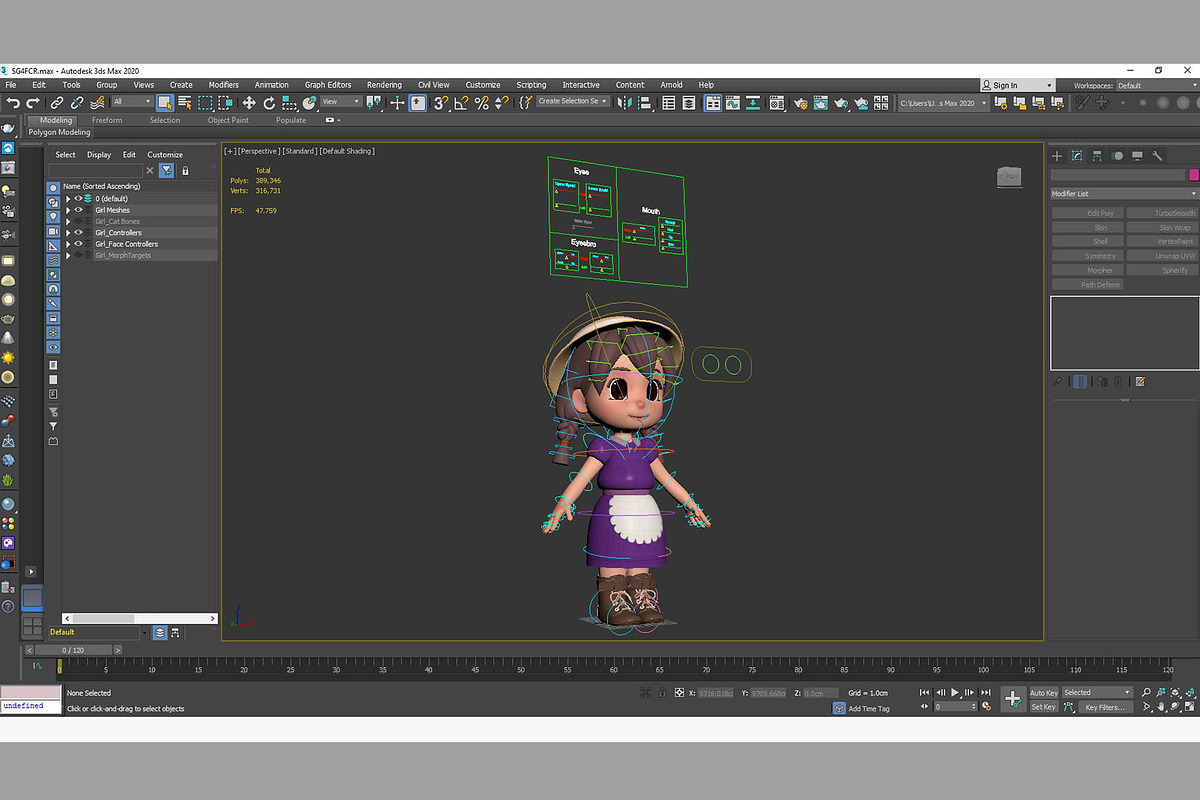 3d Cartoon Girl SG3FC, a Characters & Person 3D Model by LomellRueca (Photo 21 of 27)