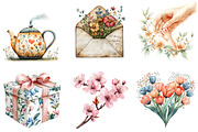 Floral Mother’s Day, Watercolor Clip, an Illustration by DreamArtGraphic (Thumbnail 3 of 4)
