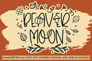 Beaver Moon - Fall Font With Doodles, a Handwritten Font by Freeling Design House (Thumbnail 2 of 8)