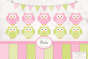Fresh Pink Owl Vectors & Papers, an Animal Illustration by Amanda Ilkov