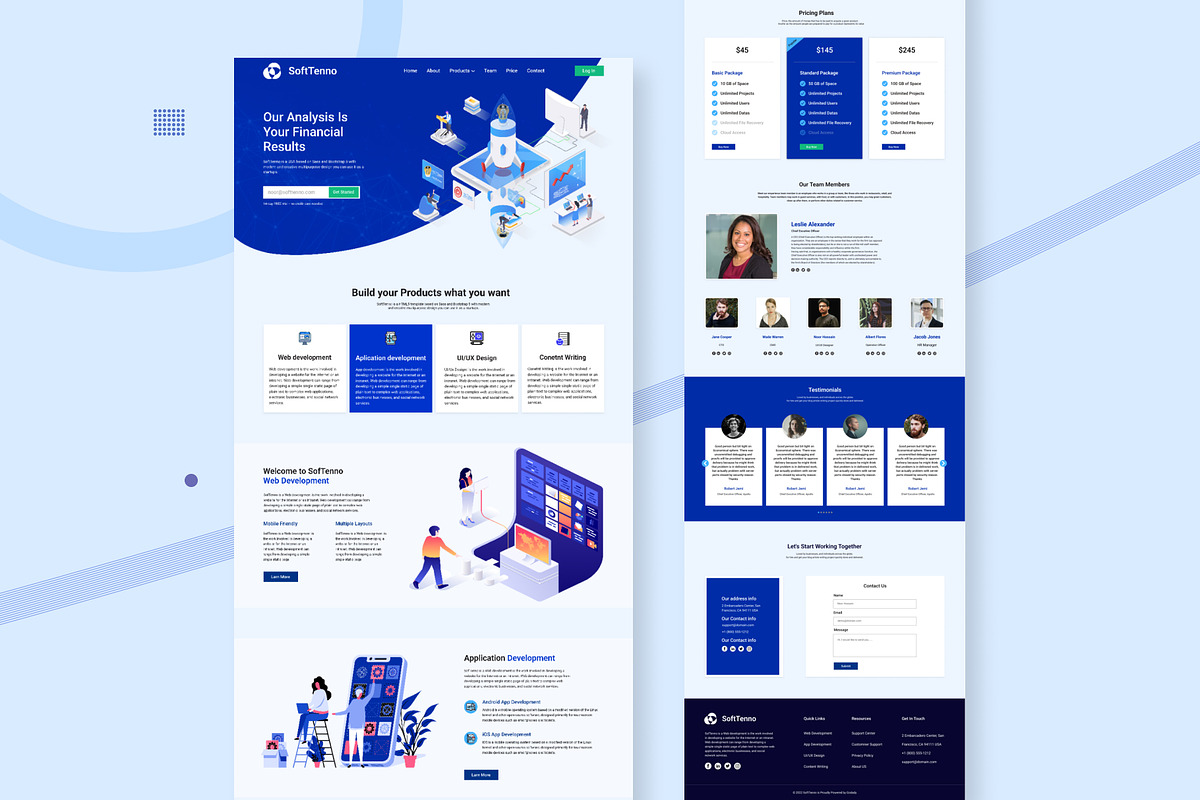Saas Landing Page Design, a Landing Page Template by Design Valley