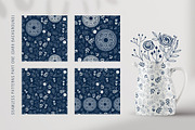 Indigo Seamless Patterns, a Pattern Graphic by Tkoko vectors & patterns (Thumbnail 2 of 16)