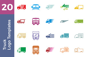 20 Logo Truck Templates Bundle