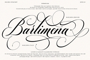 Barlimena Script, a Script Font by IM Studio