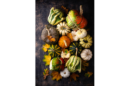 Autumn fall background with pumpkins, a Food & Drink Photo by Yulia Furman