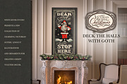 Victorian Goth Christmas Linocuts, a Decorative Illustration by WhiteRiverStudio (Thumbnail 6 of 10)