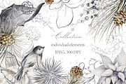 Christmas Watercolor Clipart, a Decorative Illustration by LenArt (Thumbnail 14 of 17)