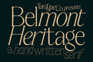 TAN-BELMONT-HANDWRITTEN SERIF, a Serif Font by TanType