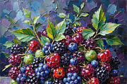 Tropical, Summer Fruit Oil Painting, a Food Illustration by PLUM&FIGS (Thumbnail 8 of 22)