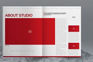 Red Company Brochure Template