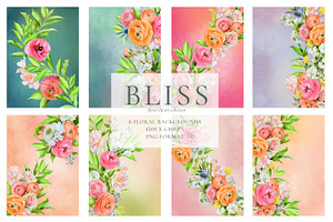 Bliss Floral Clip Art Collection