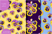 Pansies violets floral collection, an Illustration by EshaStudio (Thumbnail 6 of 8)